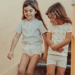 Lovely Littles The Woven Bloomer - Mist Stripe - 