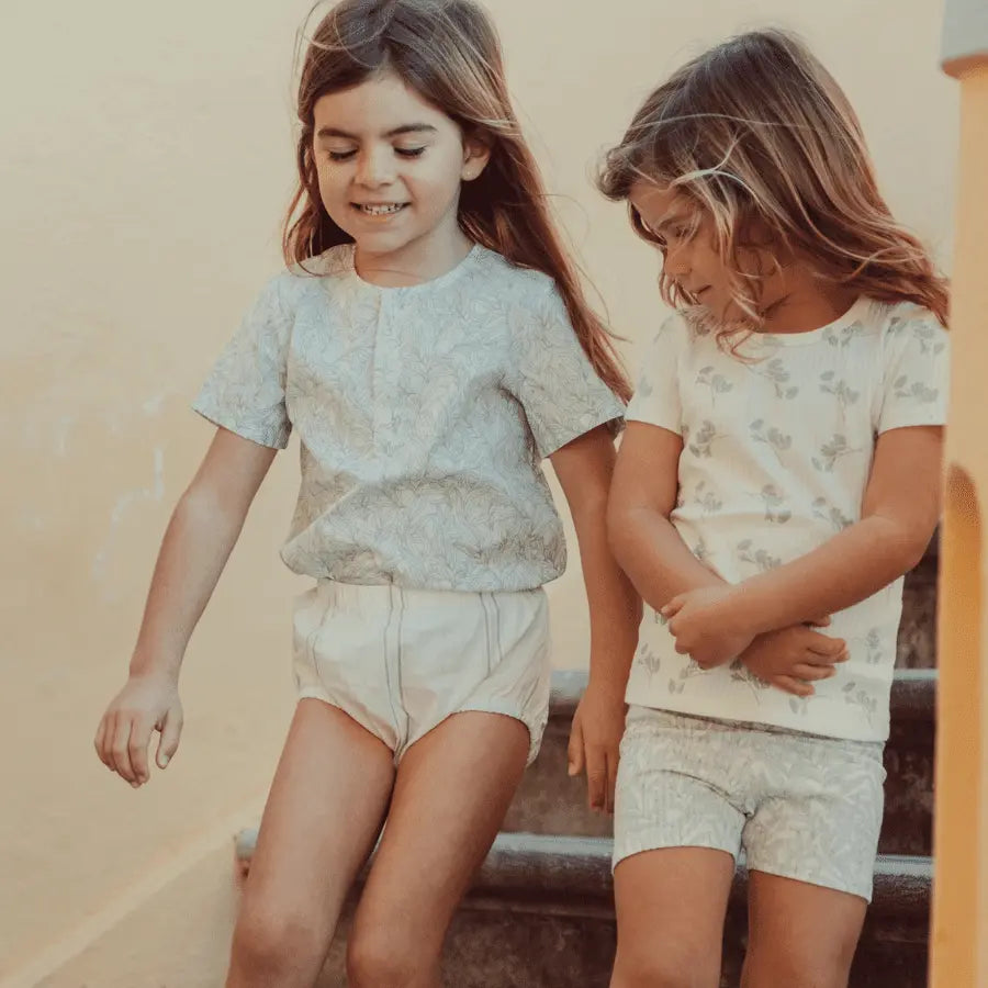 Lovely Littles The Woven Bloomer - Mist Stripe - 
