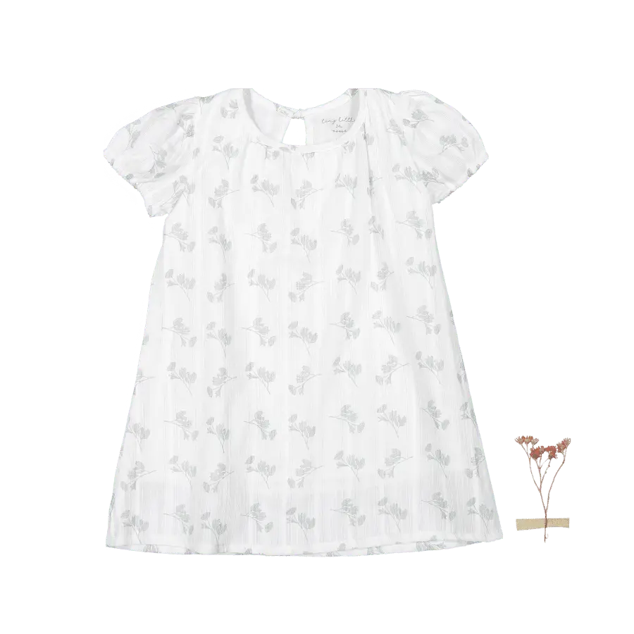 The Woven Dress - Celia - Sleeve, White, Textile, Day Dress, One-piece garment | Everetts Place
