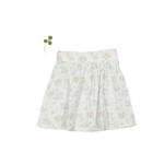 The Woven Skirt - Amelia - White, Textile, A-line, Skort, Pattern | Everetts Place