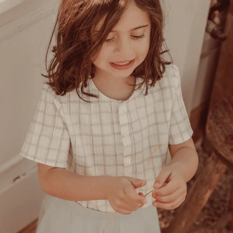 Lovely Littles The Woven Tunic - Sketch Grid - 