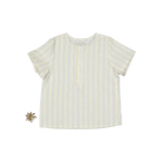 The Woven Tunic - Summer Stripe - Sleeve, Collar, Textile, Button, Active Shirt | Everetts Place