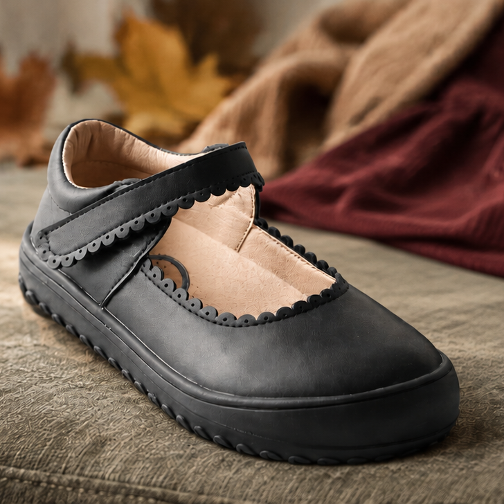 Black Premium Leather Shoes, Mary Jane by Little Love Bug Co.