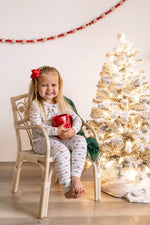 Little Joy Co. Tied With a Bow Christmas 2Pc Henley Bamboo Pajamas -