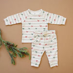 Tied with a Bow Christmas Organic Cotton Lounge Set Little Joy Co. Everetts Place Boutique
