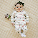 Tied with a Bow Christmas Organic Cotton Lounge Set Little Joy Co. Everetts Place Boutique
