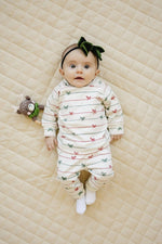 Tied with a Bow Christmas Organic Cotton Lounge Set Little Joy Co. Everetts Place Boutique