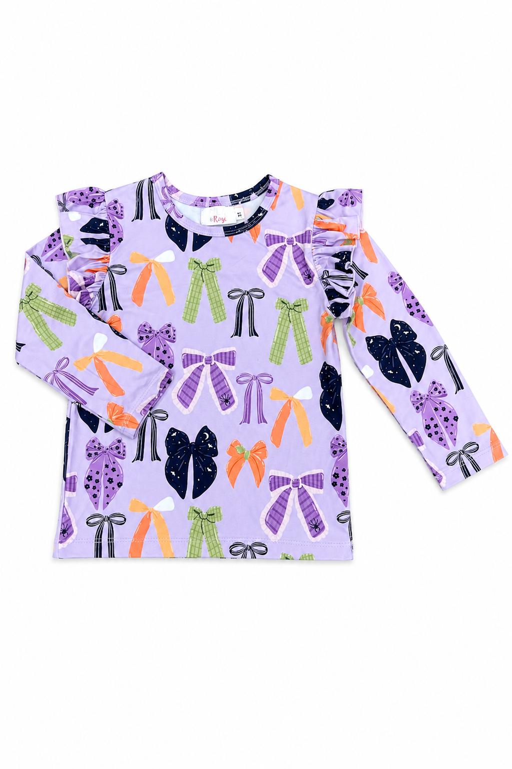 Tied with a Boo Lavender L/S Ruffle Tee by Mila & Rose ® (view 1 of 4)