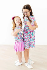 Mila & Rose ® Time to Purr - ty S/S Pocket Twirl Dress - 