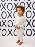 Little Joy Co. Tiny Hearts 2Pc Bamboo Pajamas Set For Kids Soft Sleepwear - Apparel & Accessories > Clothing > Sleepwear & Loungewear > Pajamas