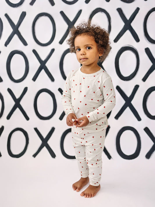 Tiny Hearts 2Pc Bamboo Pajamas Set For Kids Soft Sleepwear Little Joy Co. Everetts Place: Online Boutique