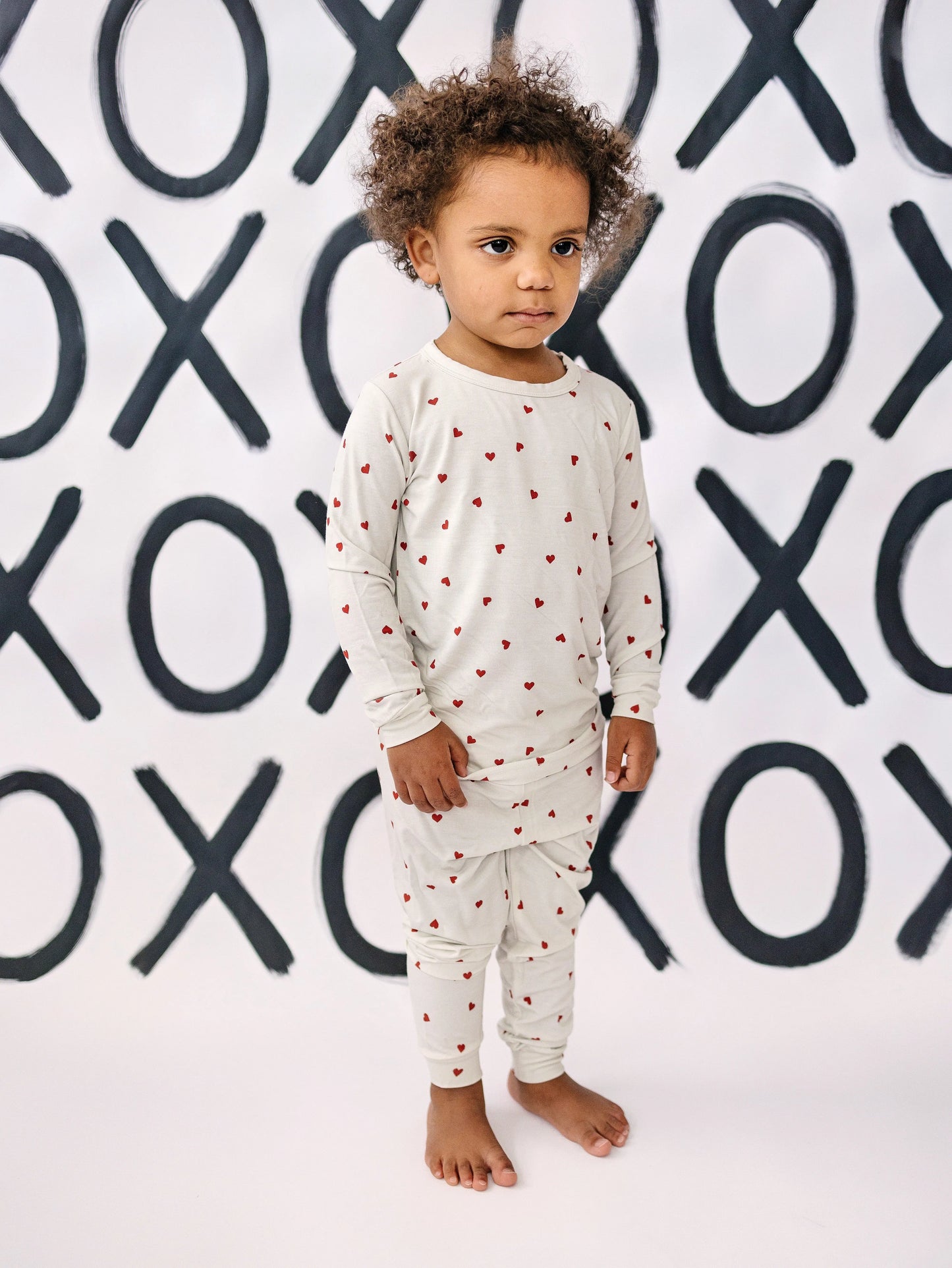 Tiny Hearts 2Pc Bamboo Pajamas Set For Kids Soft Sleepwear Little Joy Co. Everetts Place: Online Boutique