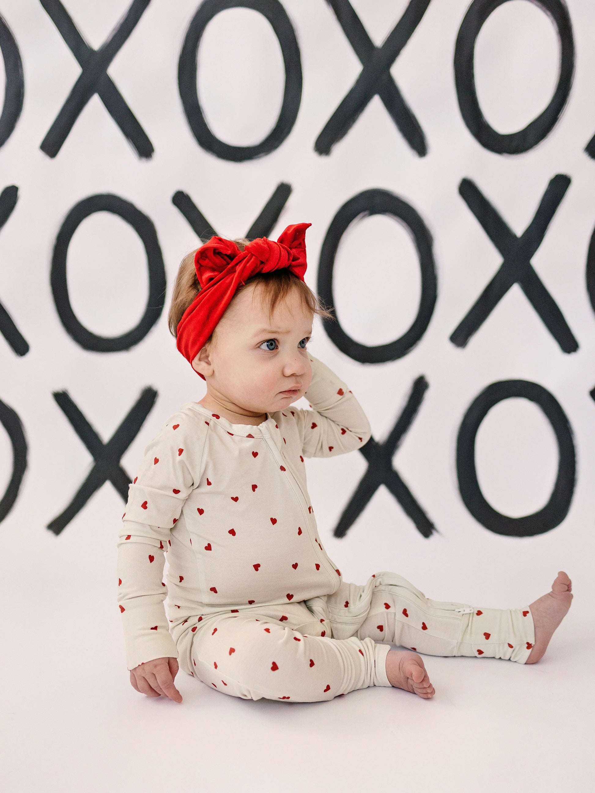 Tiny Hearts Bamboo Zippy Pajamas For Babies 0 To 12 Months Little Joy Co. Everetts Place: Online Boutique