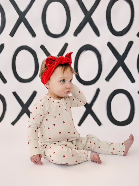 Tiny Hearts Bamboo Zippy Pajamas For Babies 0 To 12 Months Little Joy Co. Everetts Place: Online Boutique