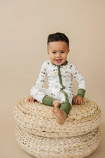 Little Joy Co. Tiny Tractors Bamboo Zippy Pajamas For Babies And Toddlers - Apparel & Accessories > Clothing > Baby & Toddler Clothing > Baby & Toddler Sleepwear