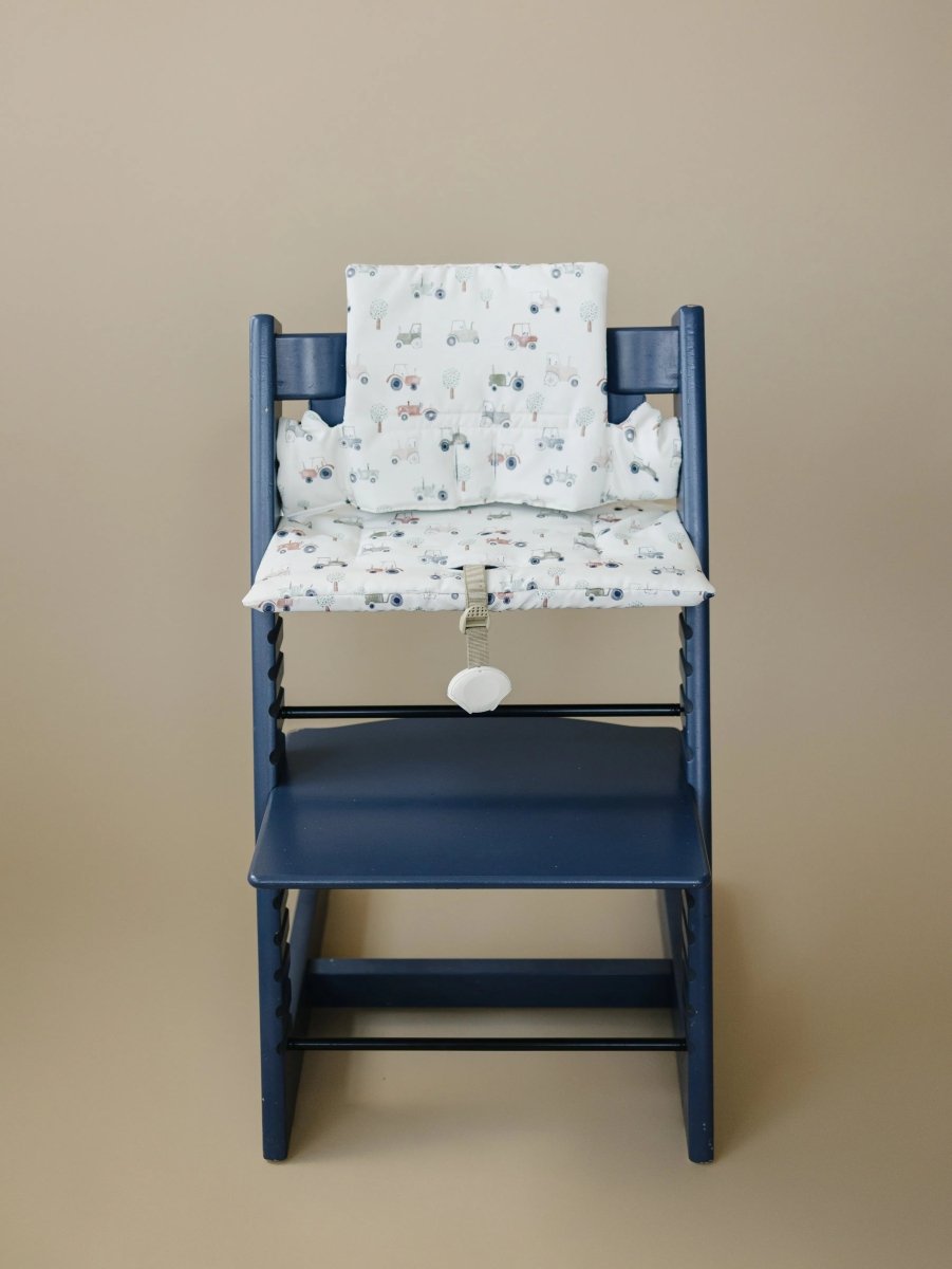 Tiny Tractors Cushion for the Stokke Tripp Trapp Highchair Little Joy Co. Everetts Place Boutique