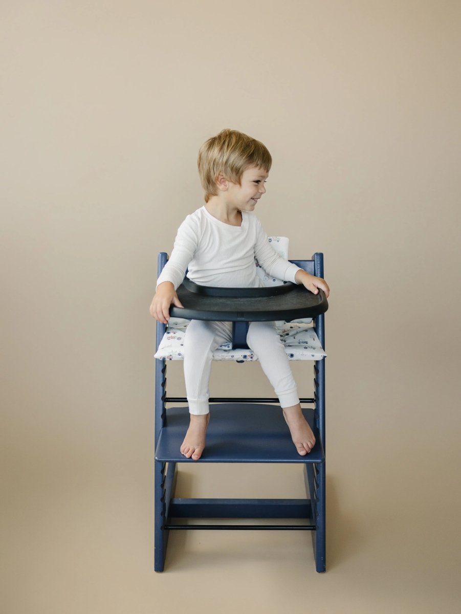 Tiny Tractors Cushion for the Stokke Tripp Trapp Highchair Little Joy Co. Everetts Place Boutique