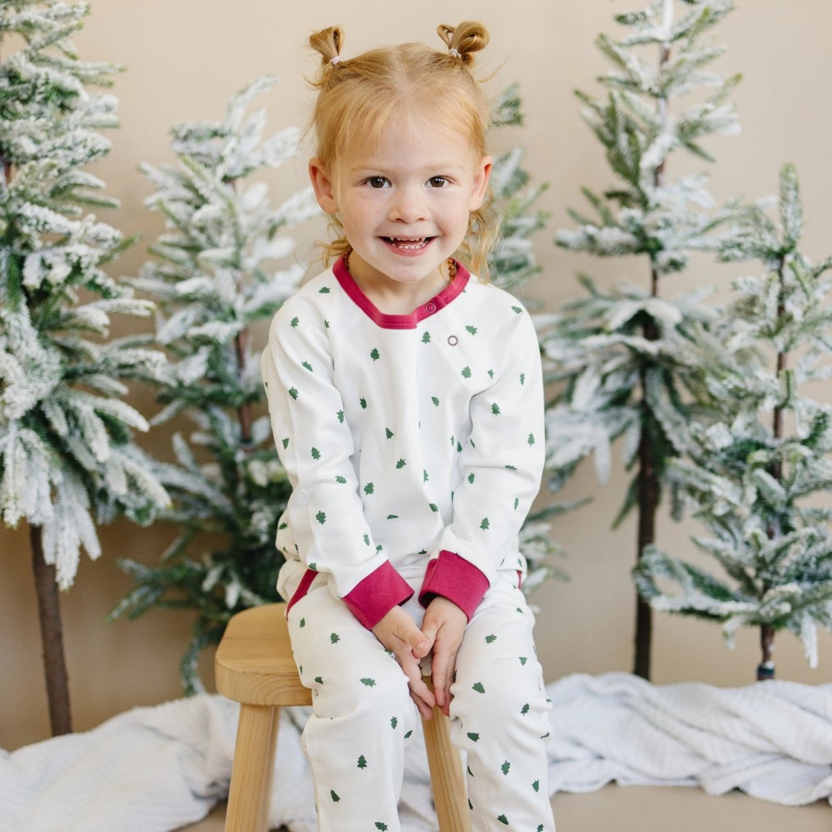Tiny Trees Christmas Organic Cotton Lounge Set Little Joy Co. Everetts Place Boutique