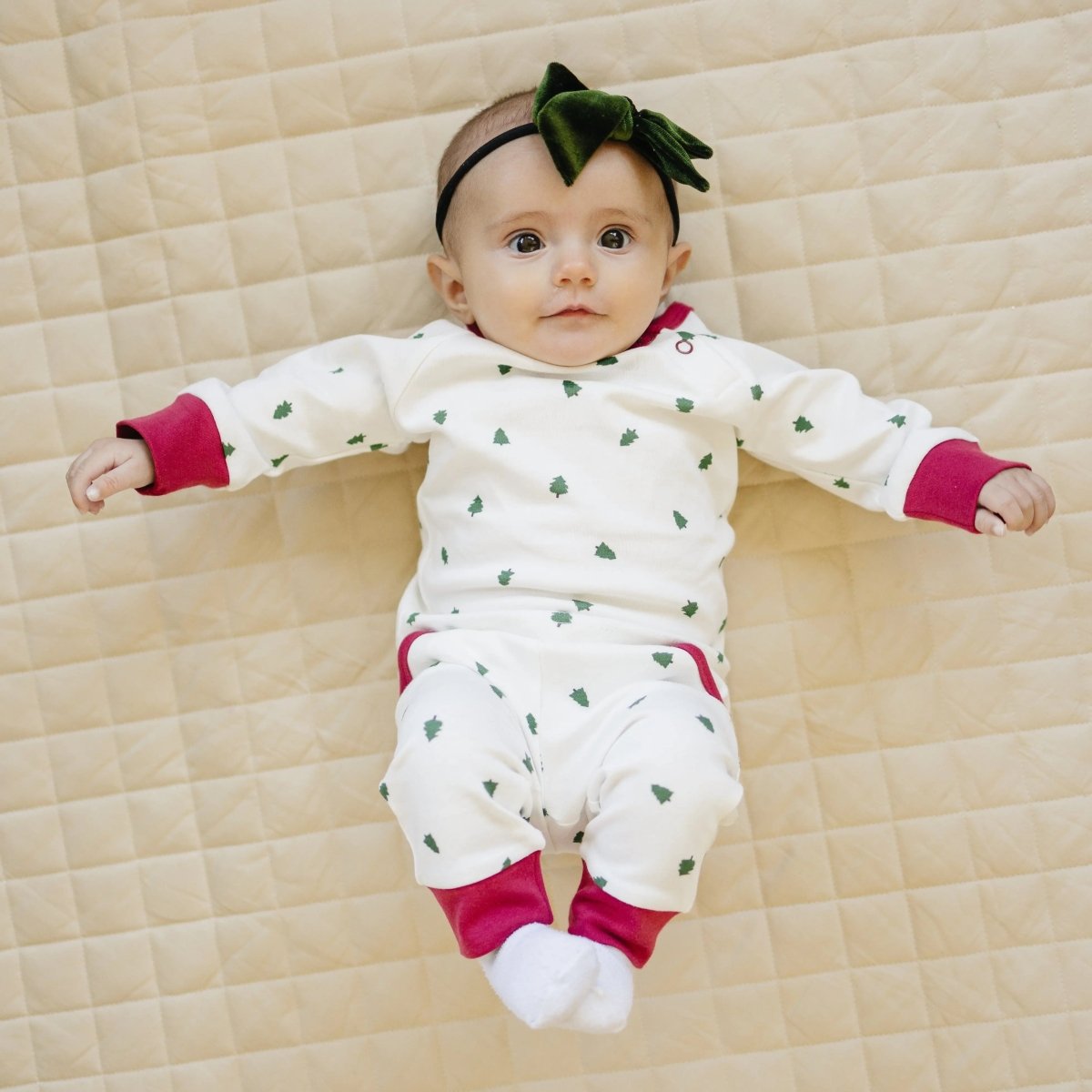 Tiny Trees Christmas Organic Cotton Lounge Set Little Joy Co. Everetts Place Boutique