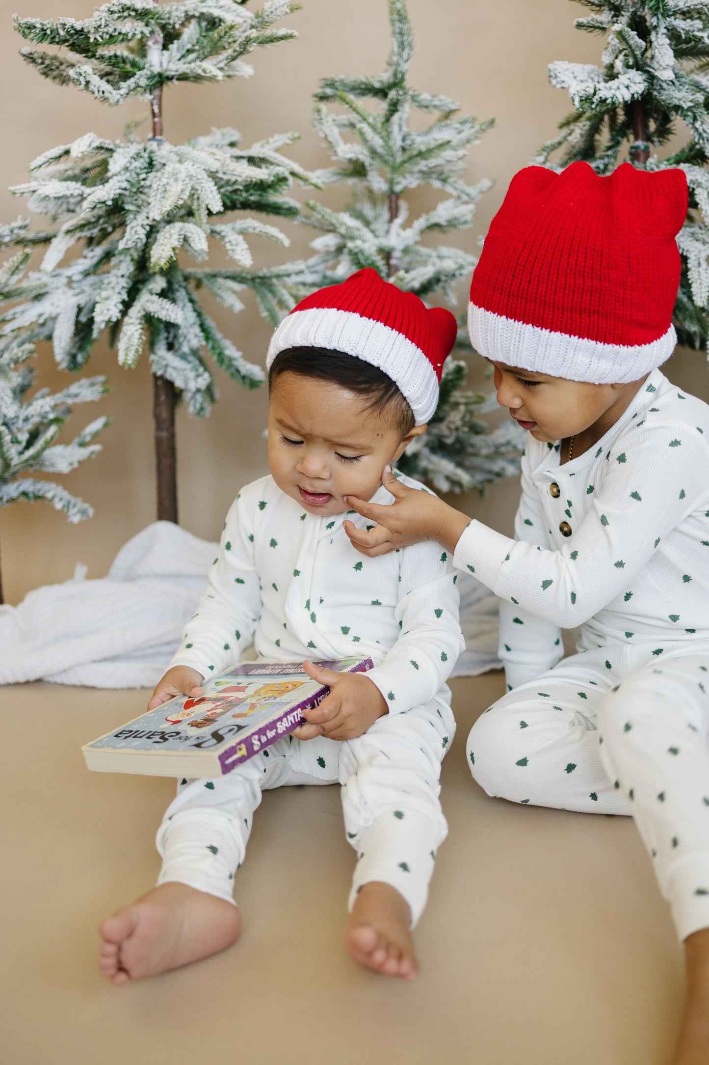 Tiny Trees Ribbed Bamboo 2pc Henley Pajamas For Kids Little Joy Co. Everetts Place: Online Boutique