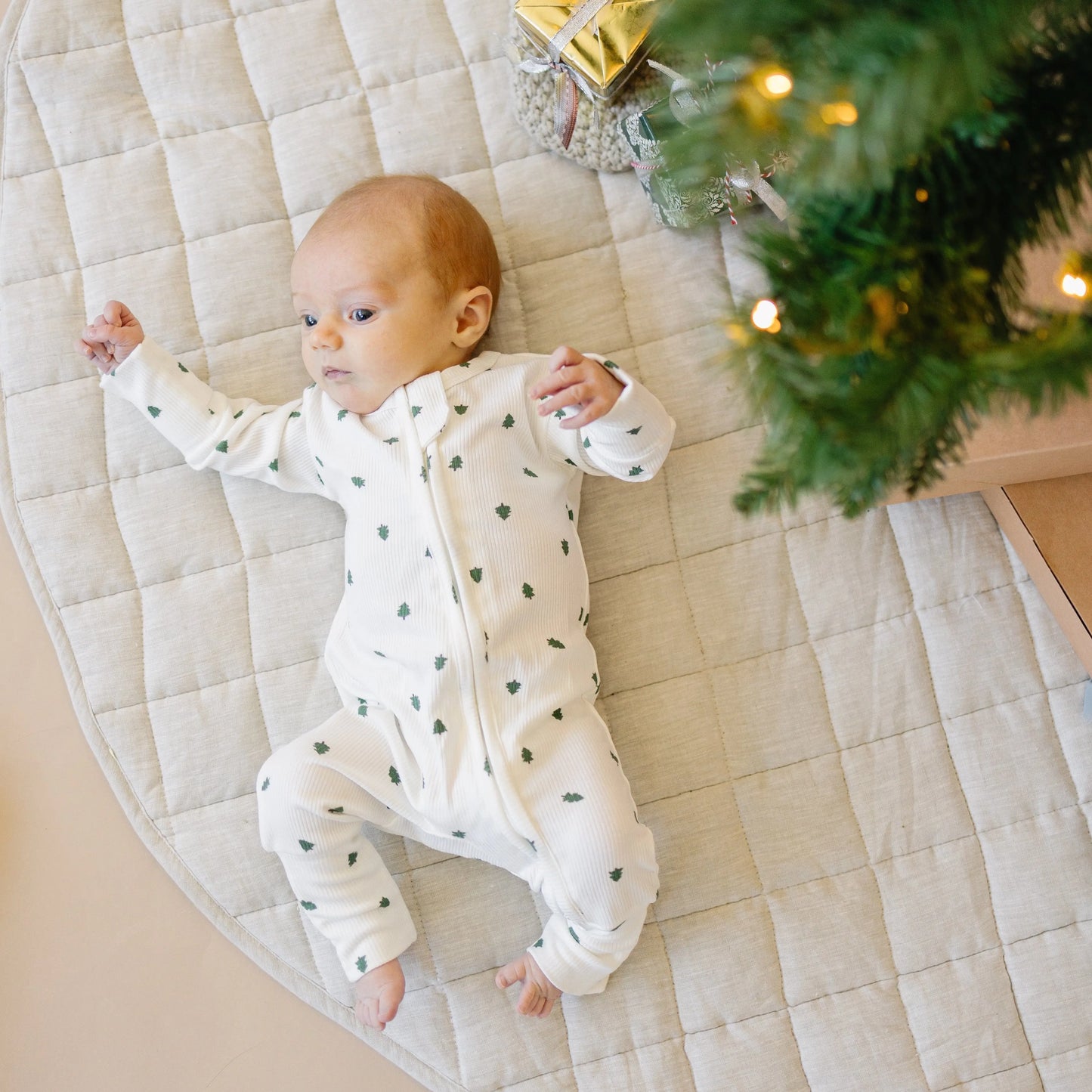 Tiny Trees Ribbed Bamboo Zippy Romper for Babies Everywhere Little Joy Co. Everetts Place: Online Boutique