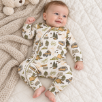 Bamboo Spandex Zipper Convertible Romper, Road Trip Print by Tesa Babe