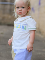 "Jesus Loves Me "Embroidered Toddler Boys'Set by Rylee Faith Designs at Everetts Place