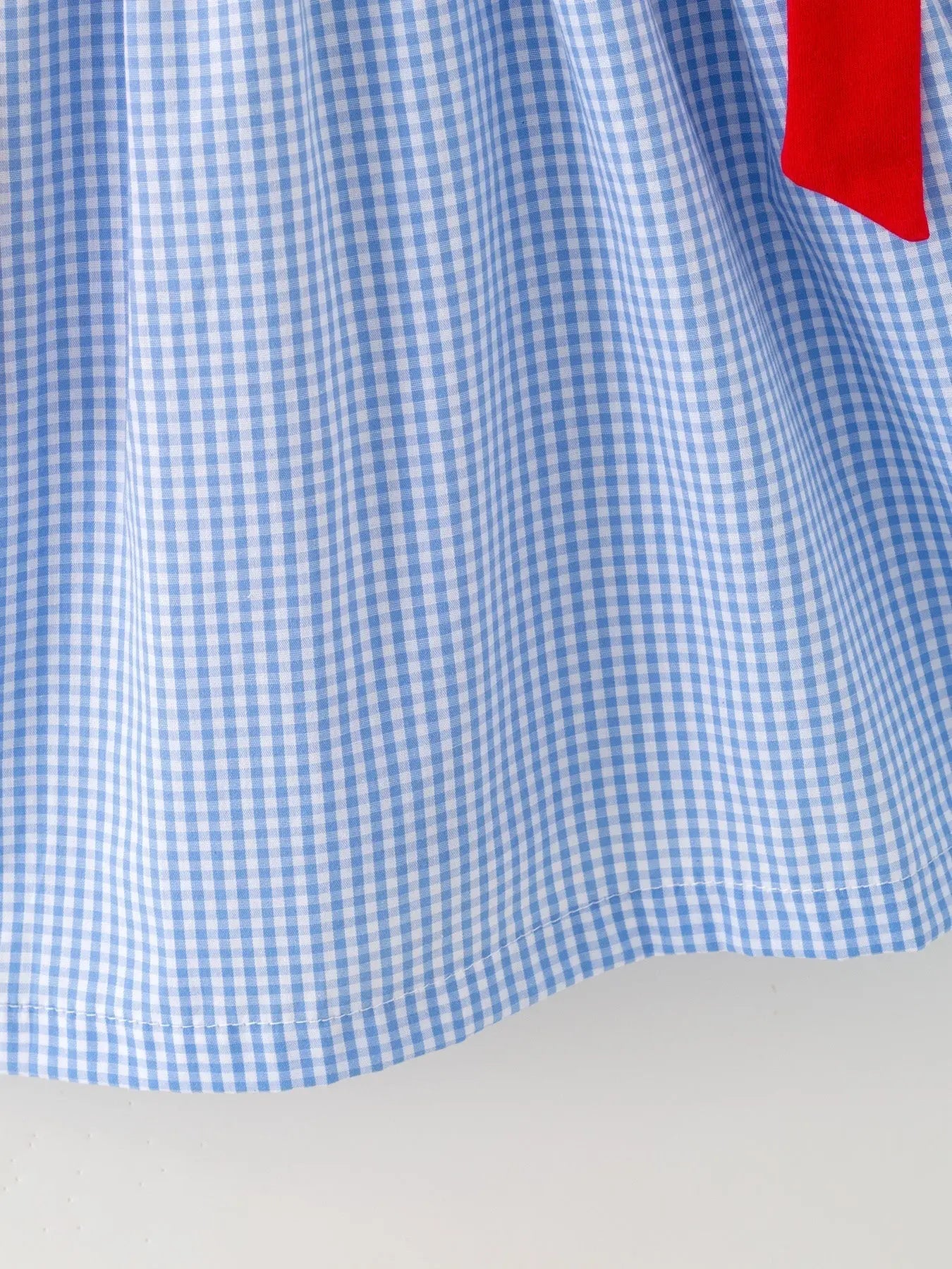 Rylee Faith Designs Toddler Girls Baseball Smocked Dress – Blue Plaid Summer Outfit - 