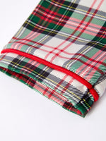 Toddler Girls Christmas Plaid Set With Santa Applique - Everetts Place Boutique - 