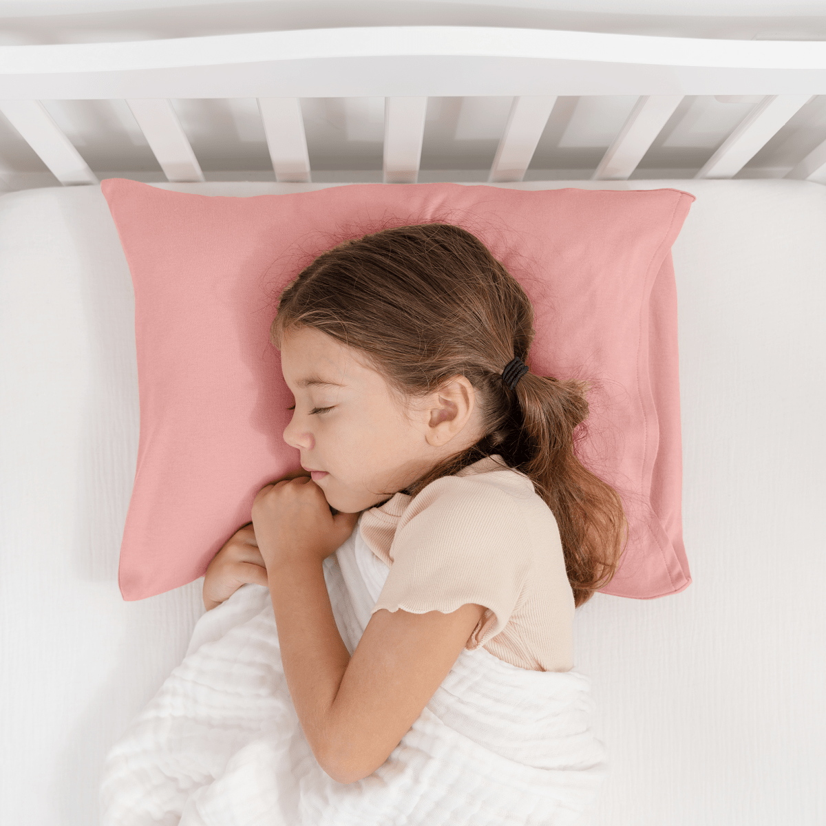Toddler Pillow With Soft Cotton Pillow Case Blush Set - Everetts Place Boutique - 