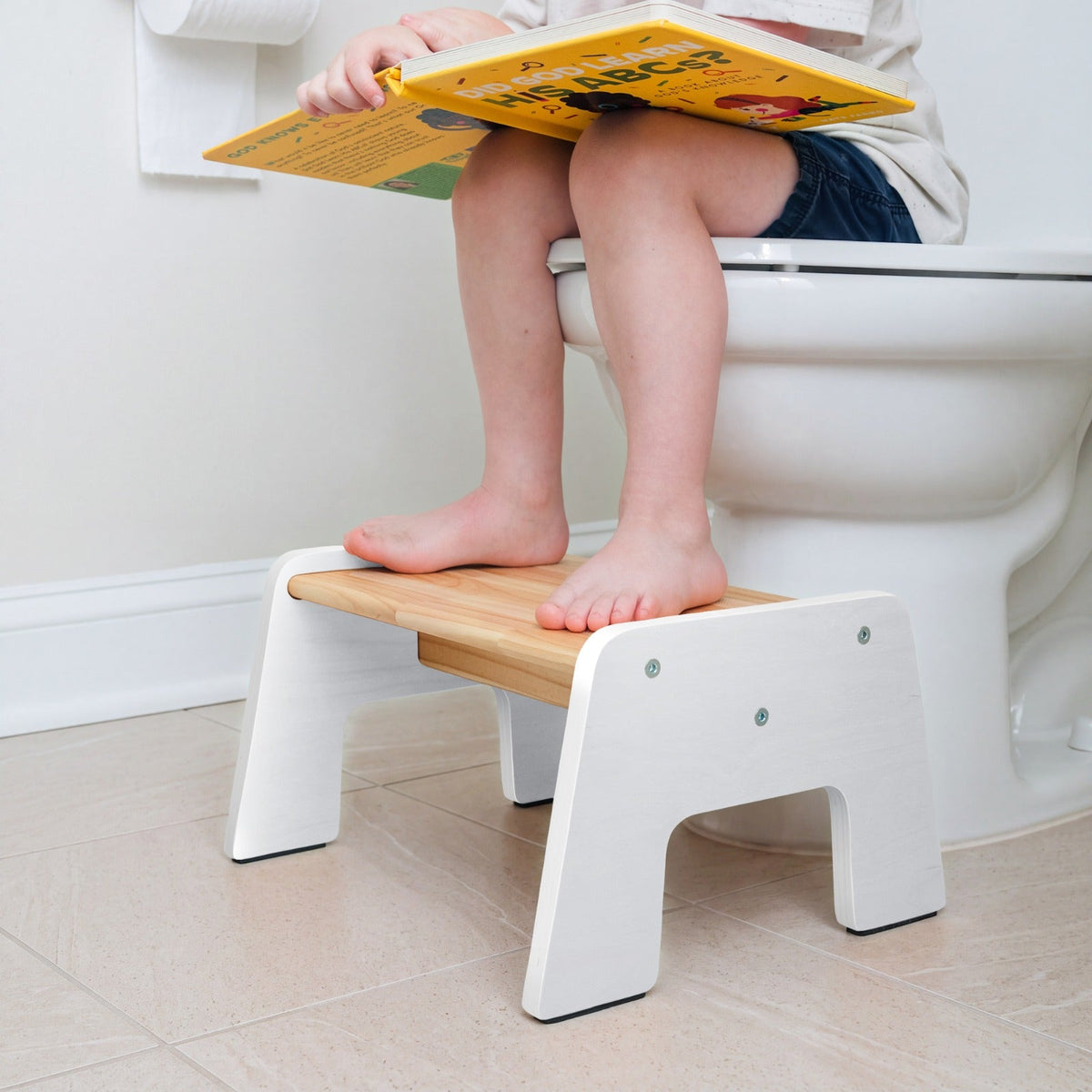 Wooden Kids Step Stool - 1-Step Multi-Purpose by Ocodile.com