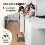 Wooden Kids Step Stool - 1-Step Multi-Purpose by Ocodile.com