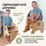 Solid Hardwood 2-Step Toddler Step Stool by Ocodile.com