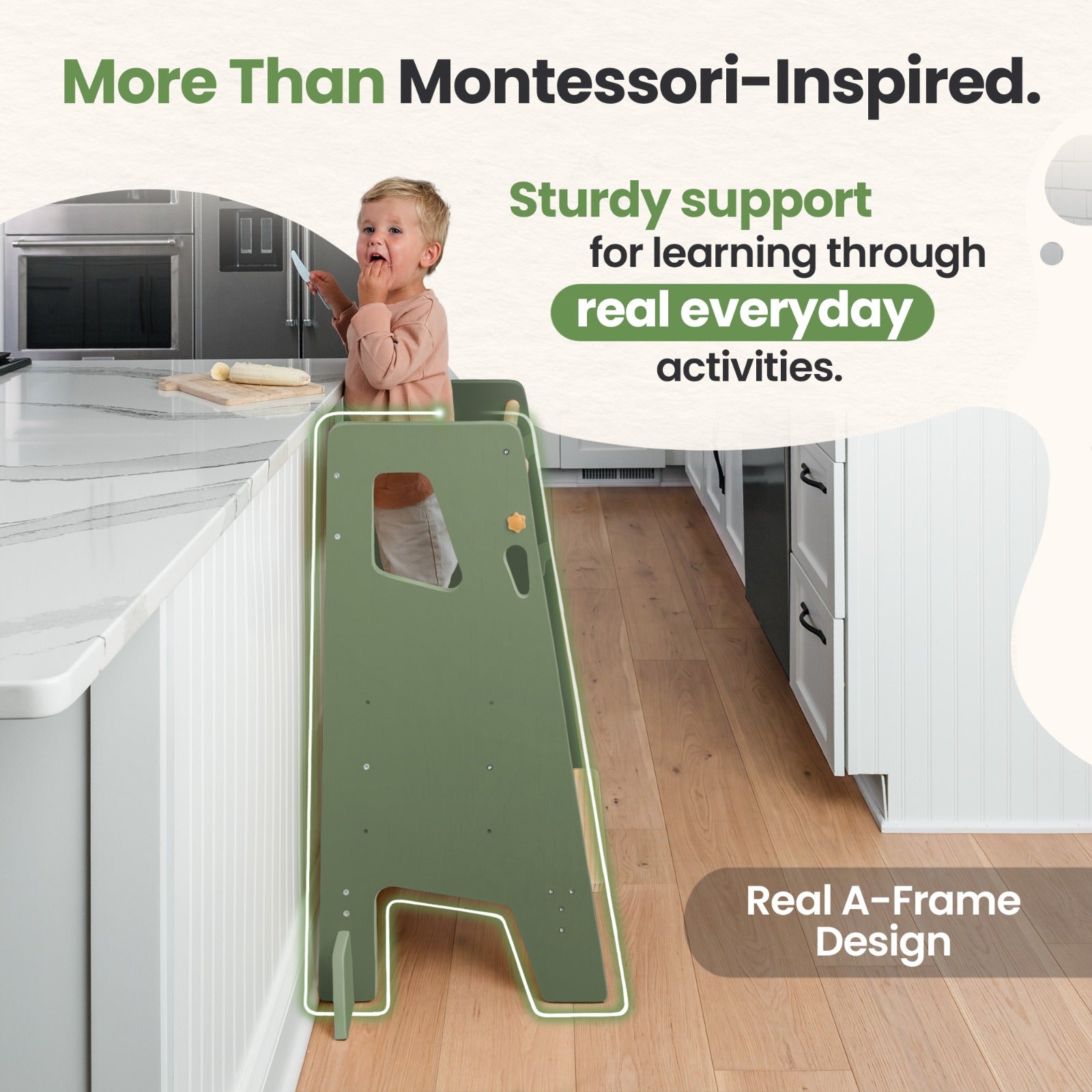 Toddler Tower - Adjustable Kitchen Stool Helper by Ocodile.com
