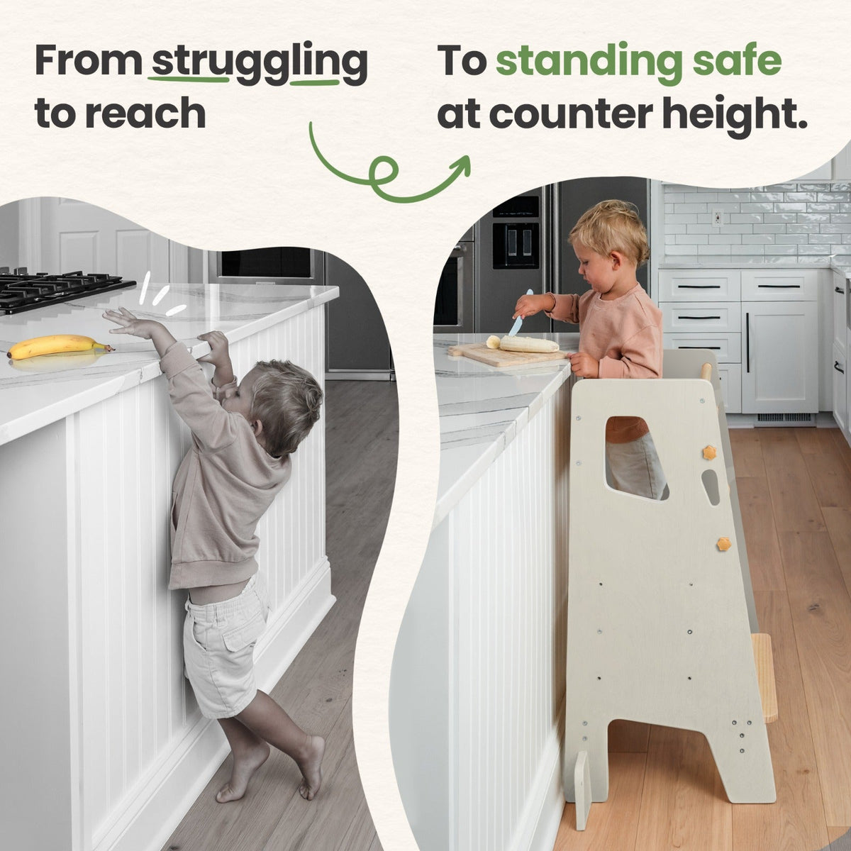 Toddler Tower - Adjustable Kitchen Stool Helper by Ocodile.com