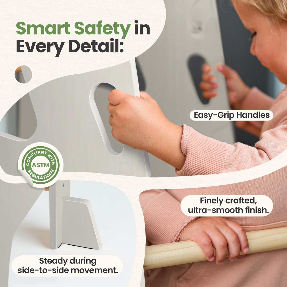 Toddler Tower - Adjustable Kitchen Stool Helper by Ocodile.com