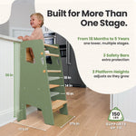 Toddler Tower - Adjustable Kitchen Stool Helper by Ocodile.com