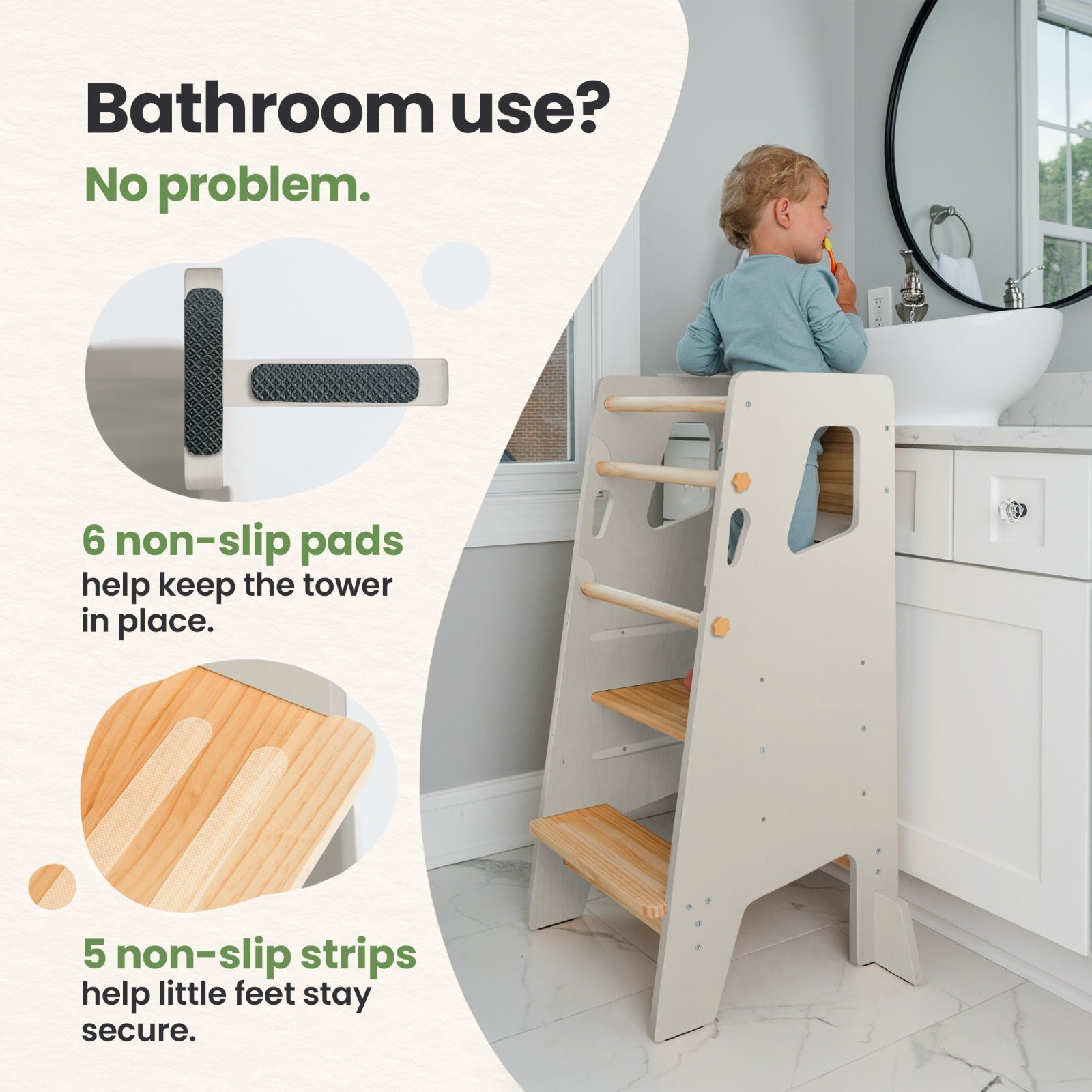Toddler Tower - Adjustable Kitchen Stool Helper by Ocodile.com