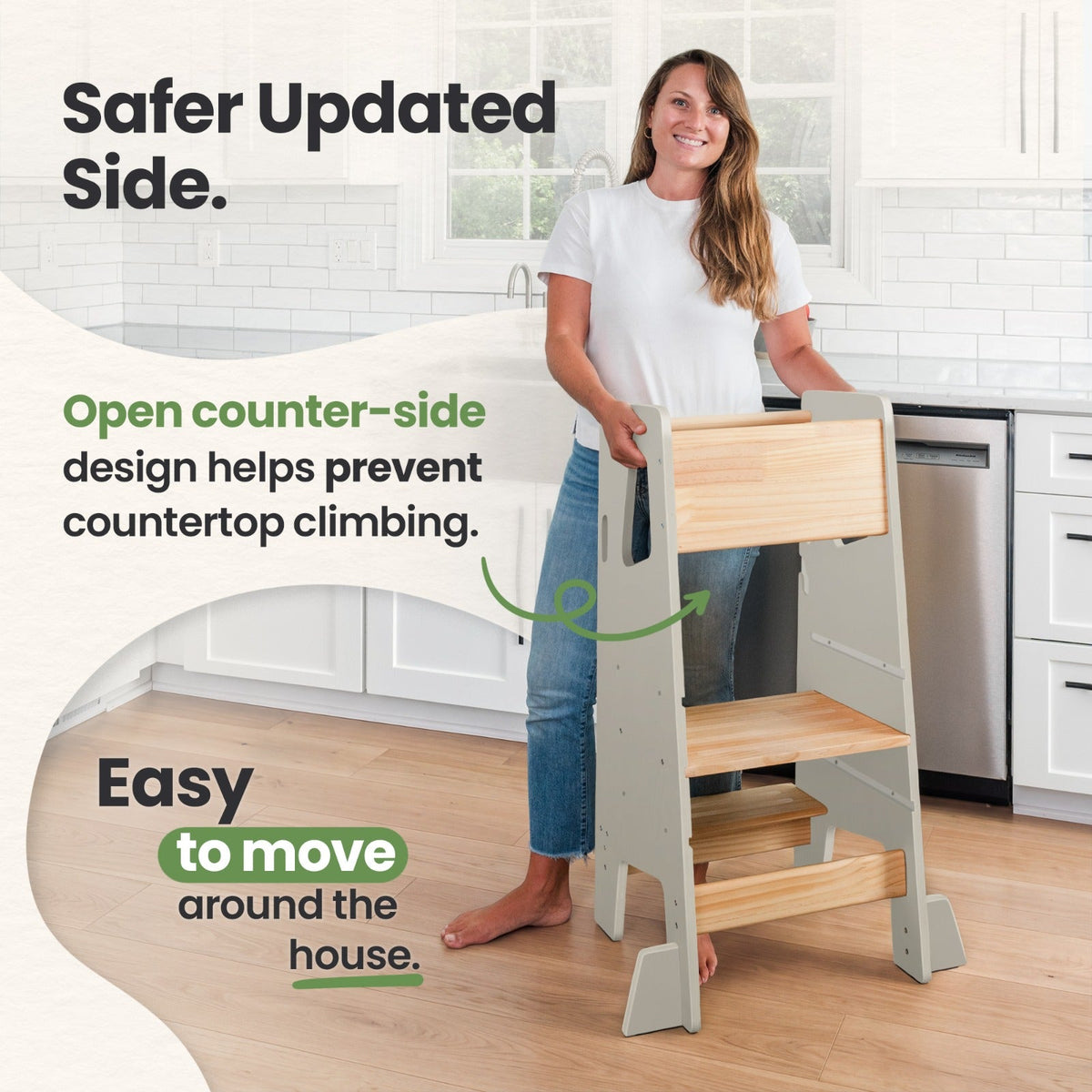 Toddler Tower - Adjustable Kitchen Stool Helper by Ocodile.com