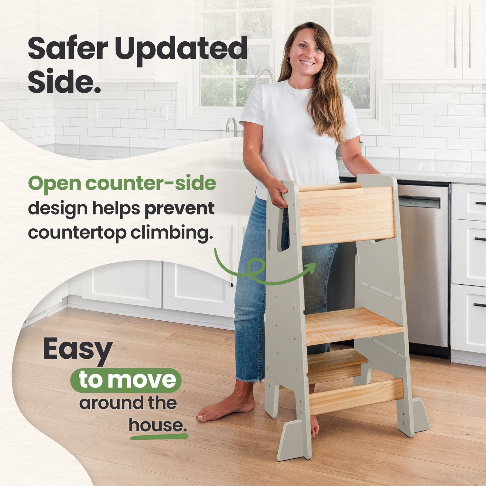 Toddler Tower - Adjustable Kitchen Stool Helper by Ocodile.com