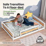 Full-Size Montessori Floor Bed with Strong Slatted Frame by Ocodile.com