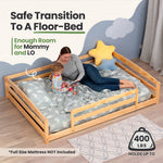 Full-Size Montessori Floor Bed with Strong Slatted Frame by Ocodile.com