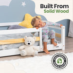 Twin Size Montessori-Inspired Floor Bed with Safety Guardrails for Kids by Ocodile.com