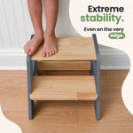 Solid Hardwood 2-Step Toddler Step Stool by Ocodile.com