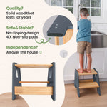 Solid Hardwood 2-Step Toddler Step Stool by Ocodile.com