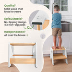 Solid Hardwood 2-Step Toddler Step Stool by Ocodile.com