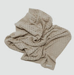 Toffee Pointelle Knit Baby Blanket By Little Mae Co Little Mae & Co Everetts Place: Online Boutique
