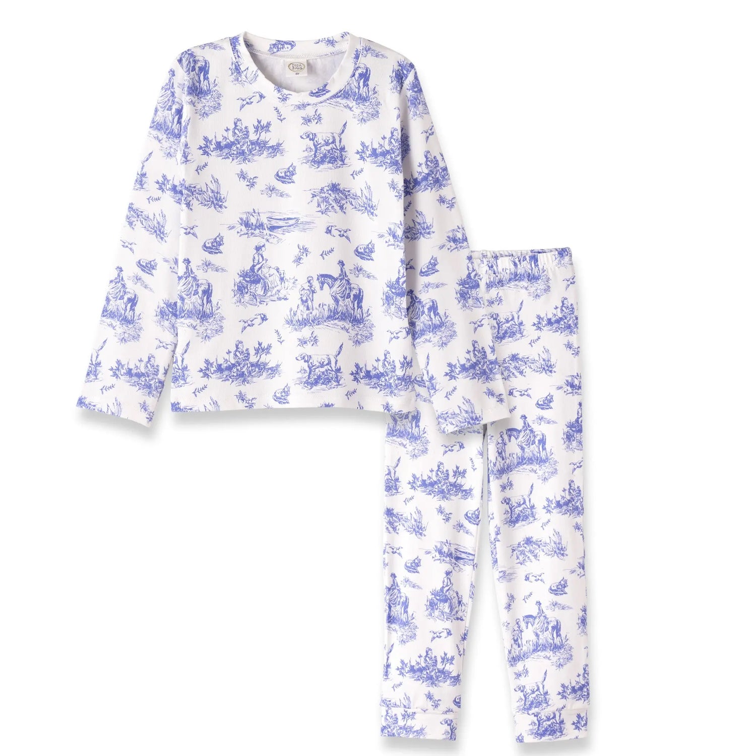 Toile De Jouy Bamboo Cotton Blend Pajama Set For Girls Soft Breathable Sleepwear Tesa Babe 