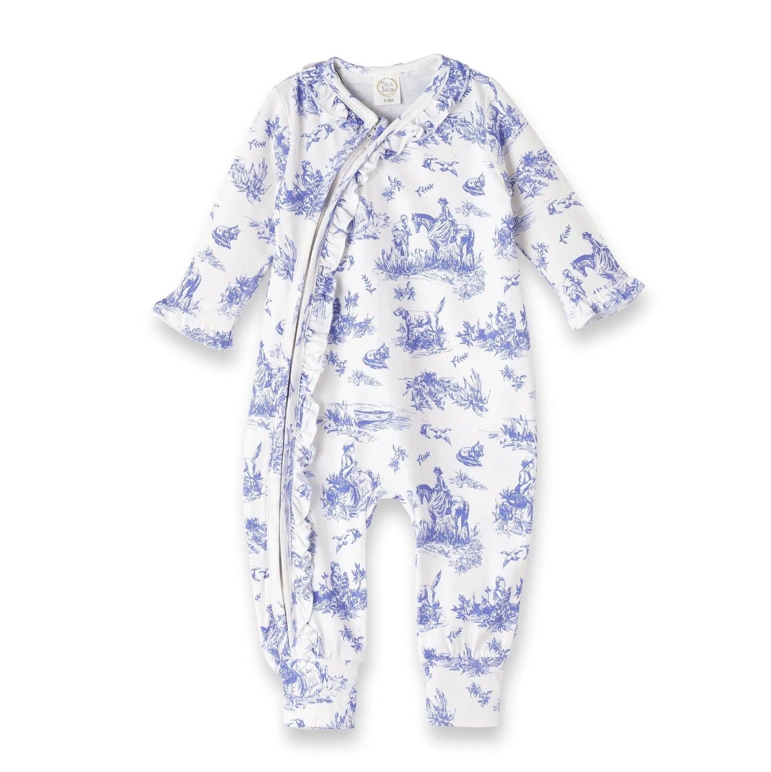 Toile De Jouy Bamboo Cotton Zipper Romper For Baby Tesa Babe 