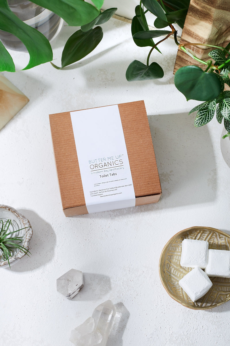 Organic Toilet Tabs with Tea Tree and Rosemary Oil for Antibacterial Cleaning